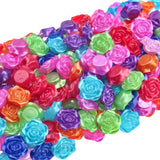Plastic Rose Flowers Acrylic Spacer Bead DIY Pearl Style Jewelry Accessories