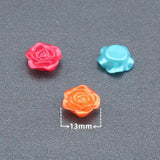 Plastic Rose Flowers Acrylic Spacer Bead DIY Pearl Style Jewelry Accessories