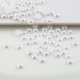 DIY ABS Resin 2mm-14mm Pearl Semicircle Flatback Loose Beads