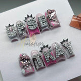 3D Letter Nail Charms Alphabet Rhinestones Nail Art Decoration