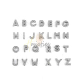 3D Letter Nail Charms Alphabet Rhinestones Nail Art Decoration