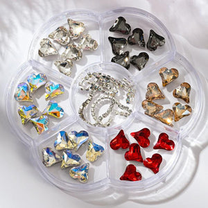 3D Rhinestone Pearl Bow-Knot Aurora Bear Nail Art