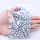Acrylic 5mm 1000pcs Rhinestones Many Colors Point Back Beads Glue On Round Shape