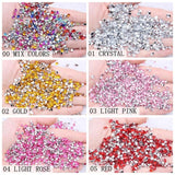 Acrylic 5mm 1000pcs Rhinestones Many Colors Point Back Beads Glue On Round Shape