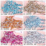 Acrylic 5mm 1000pcs Rhinestones Many Colors Point Back Beads Glue On Round Shape