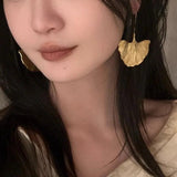 BF CLUB 925 Silver Leaf Earrings For Women Prevent Allergy Party Accessories