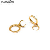 Moon Hoop Earrings Vintage 18K Accessories