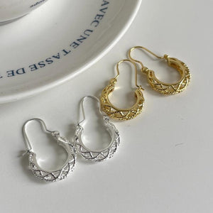 925 Silver Vintage Round Earrings For Women Party Gift