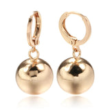 Kinel Spherical Drop Earrings 585 Rose Wedding Jewelry