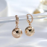 Kinel Spherical Drop Earrings 585 Rose Wedding Jewelry