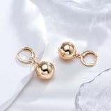 Kinel Spherical Drop Earrings 585 Rose Wedding Jewelry