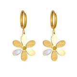 316L Stainless Steel Flowers Pendant Earrings For Women Lady Gift