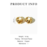 Peri'sbox Silver Plated Big Ball Hoop Earrings for Women