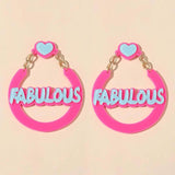Big BABY Acrylic Pendant Earrings Women Hip Hop Dangle Jewelry