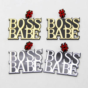 Big BABY Acrylic Pendant Earrings Women Hip Hop Dangle Jewelry