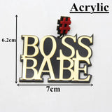 Big BABY Acrylic Pendant Earrings Women Hip Hop Dangle Jewelry