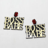 Big BABY Acrylic Pendant Earrings Women Hip Hop Dangle Jewelry