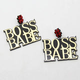 Big BABY Acrylic Pendant Earrings Women Hip Hop Dangle Jewelry