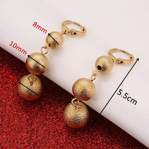 Ethiopian Arab Frosting Bead Earrings for Women Girls