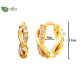 925 Silver 18K Earrings Small Hoop for Women