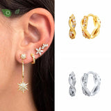 925 Silver 18K Earrings Small Hoop for Women