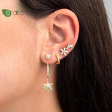 925 Silver 18K Earrings Small Hoop for Women