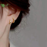 925 Silver 18K Earrings Small Hoop for Women