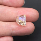 10pcs Faceted Crystal Bell Beads 10x11mm, Sparkly Glass Beads, Transparent AB