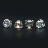10pcs Faceted Crystal Bell Beads 10x11mm, Sparkly Glass Beads, Transparent AB