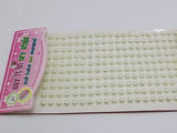 600pcs Ivory Stripe Self-Adhesive Acrylic Pearls Stickers