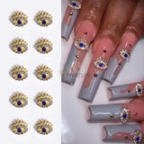 20Pcs Evil Eye Shape Silver Alloy Metal Nail Charms Decoration