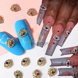 20Pcs Evil Eye Shape Silver Alloy Metal Nail Charms Decoration