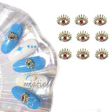 20Pcs Evil Eye Shape Silver Alloy Metal Nail Charms Decoration