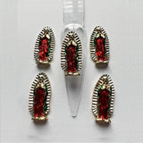 Alloy Virgin Mary Gemstone Rhinestone 3D Nails Charms