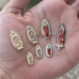 Alloy Virgin Mary Gemstone Rhinestone 3D Nails Charms