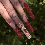 Alloy Virgin Mary Gemstone Rhinestone 3D Nails Charms