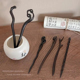 AISHG Retro Wood Hair Stick Hairpin Ethnic Girl Hair Accessories