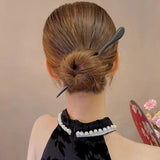 AISHG Retro Wood Hair Stick Hairpin Ethnic Girl Hair Accessories