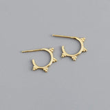 925 Silver Minimalist Bohemian Stud Earrings for Women