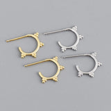 925 Silver Minimalist Bohemian Stud Earrings for Women