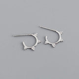 925 Silver Minimalist Bohemian Stud Earrings for Women