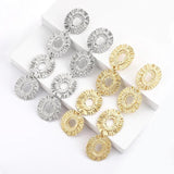 Vintage Long Oval Pendant Earrings for Woman