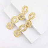 Vintage Long Oval Pendant Earrings for Woman