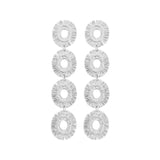 Vintage Long Oval Pendant Earrings for Woman