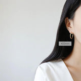 925 Sterling Silver Unique Shaped Huggie Hoop Earring