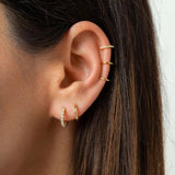 925 Silver Rainbow Hoop Earrings Fine Jewelry