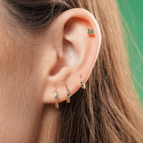 925 Silver Rainbow Hoop Earrings Fine Jewelry