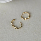 925 Silver Wave Twist Drop Earrings 18K Wedding Jewelry