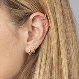 925 Silver Wave Twist Drop Earrings 18K Wedding Jewelry