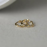 925 Silver Wave Twist Drop Earrings 18K Wedding Jewelry